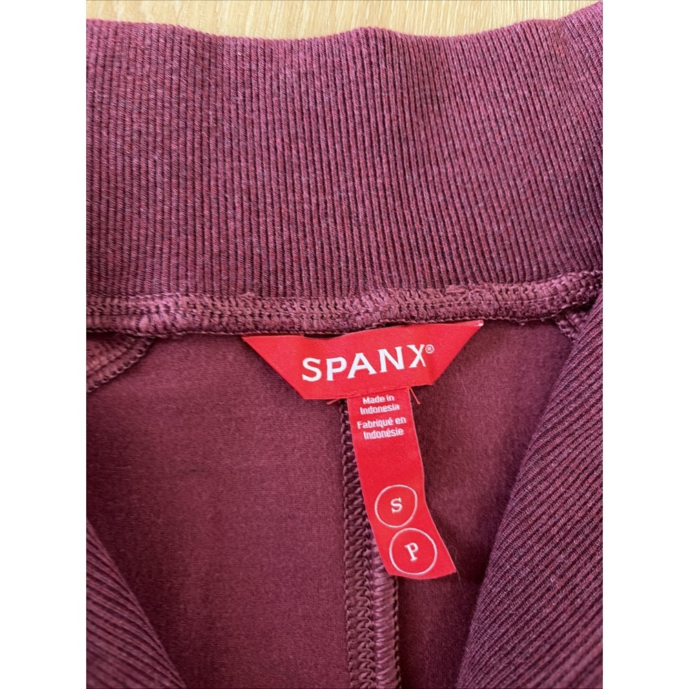 Spanx AirEssentials Tunic Women Sz Small Burgundy Brushed Half Zip Mock Neck NEW - Picture 2 of 8